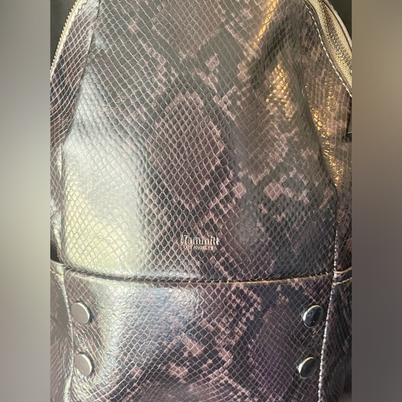 New Hammitt Backpack - Hunter Medium Olivine snake-embossed leather - Picture 3 of 12